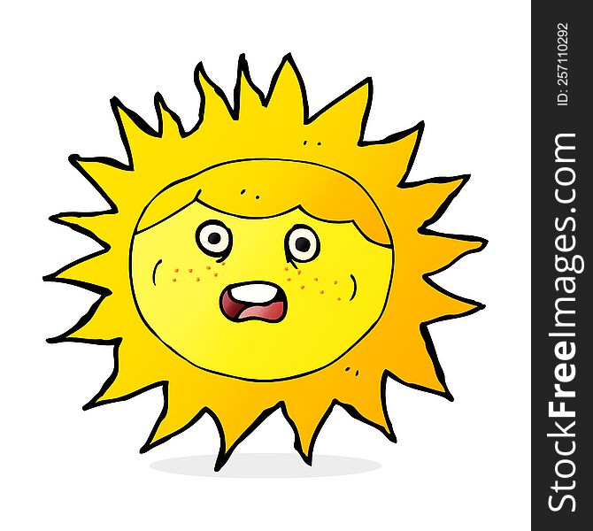 Sun Cartoon Character