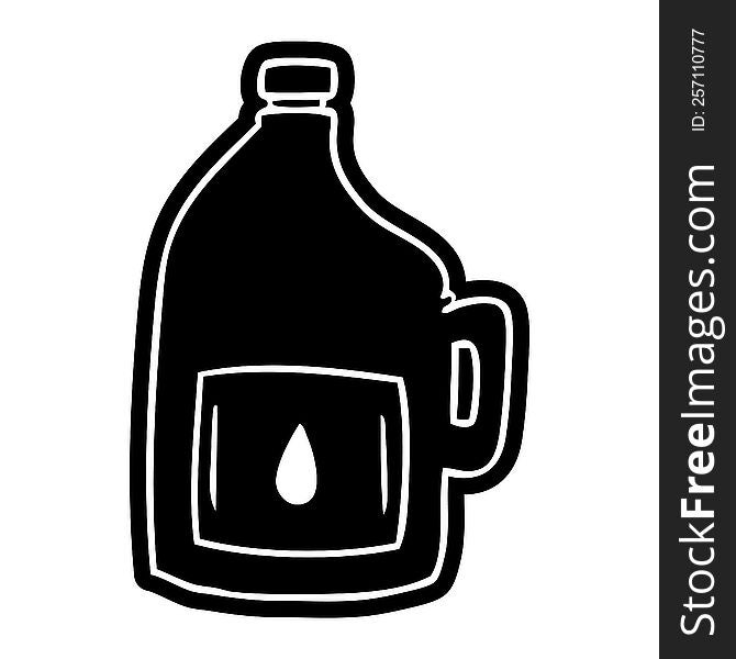 cartoon icon drawing of a large drinking bottle