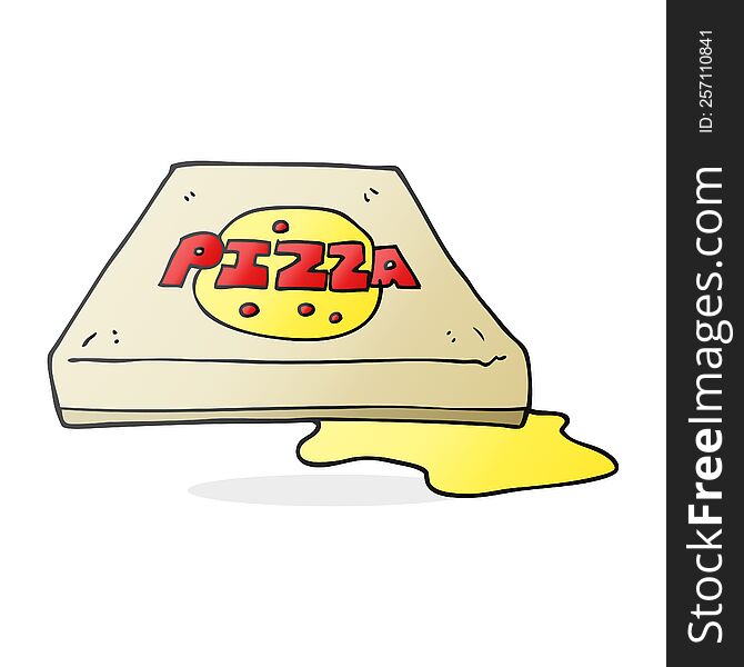 freehand drawn cartoon pizza