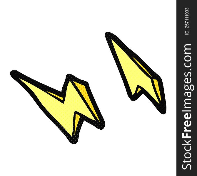 Cartoon Lightning Bolt Doodles