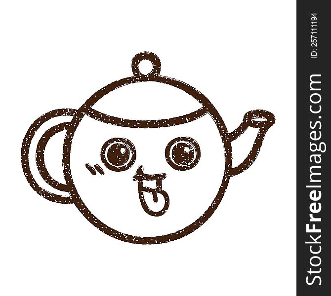 Teapot Charcoal Drawing