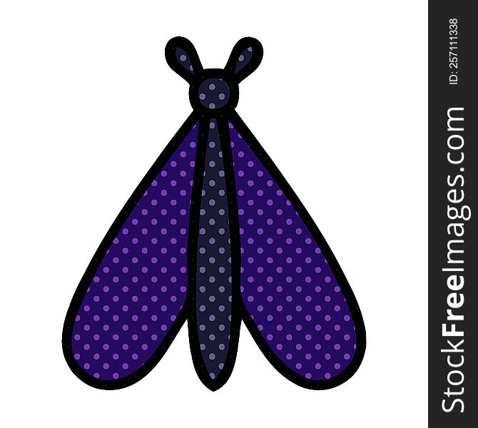 Comic Book Style Cartoon Moth Bug