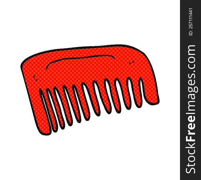 freehand drawn cartoon comb