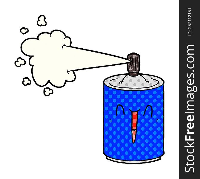 cartoon aerosol spray can. cartoon aerosol spray can