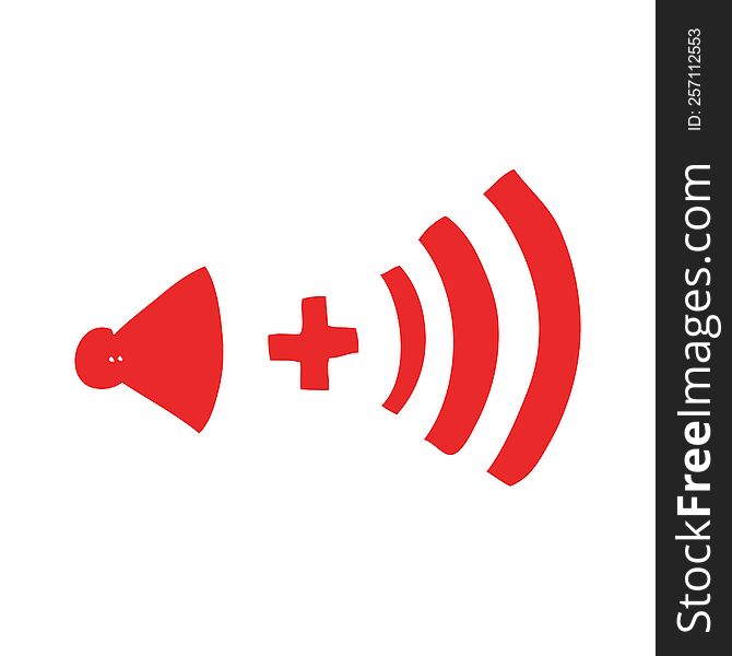 flat color illustration of volume symbol. flat color illustration of volume symbol