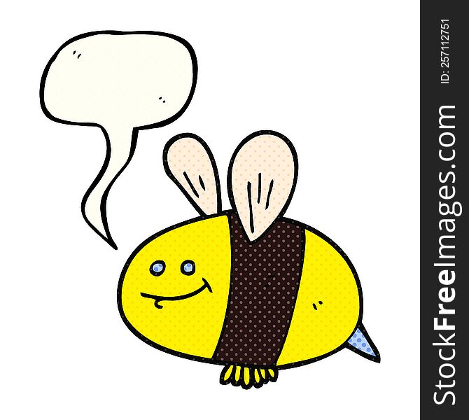 Comic Book Speech Bubble Cartoon Bee