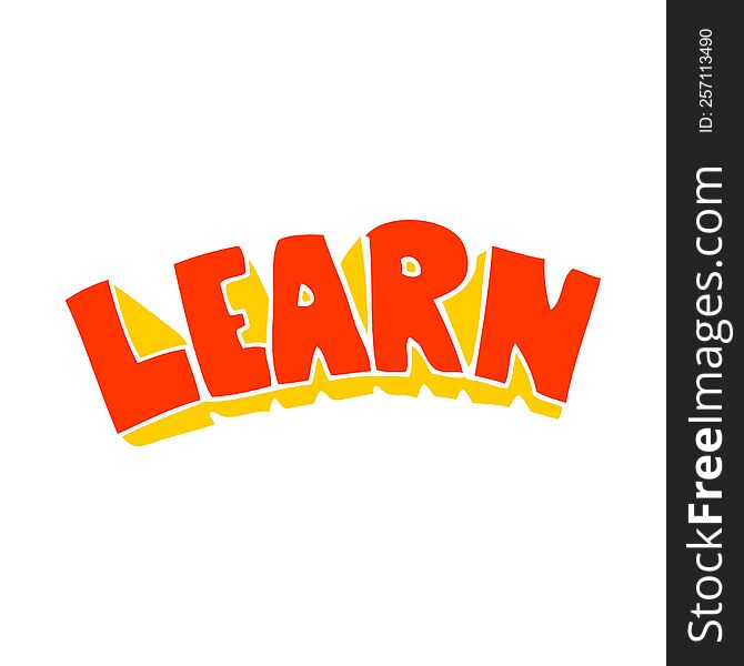 flat color illustration of learn symbol. flat color illustration of learn symbol
