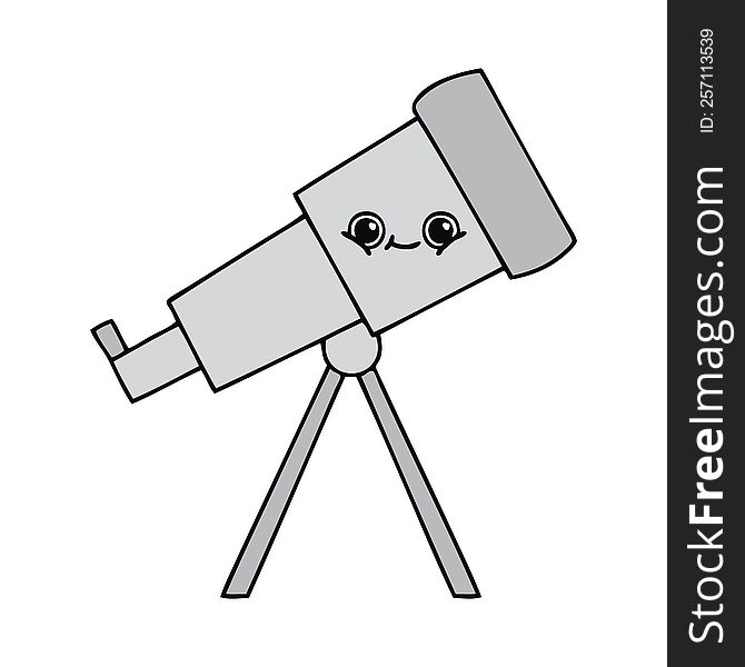 cute cartoon telescope