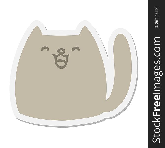 cute cartoon cat shape sticker