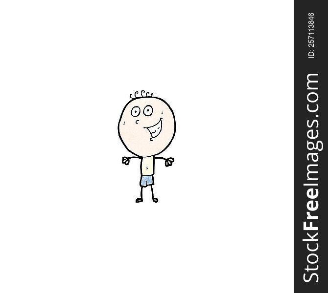 Cartoon Happy Doodle Man