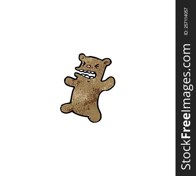 cartoon angry teddy bear
