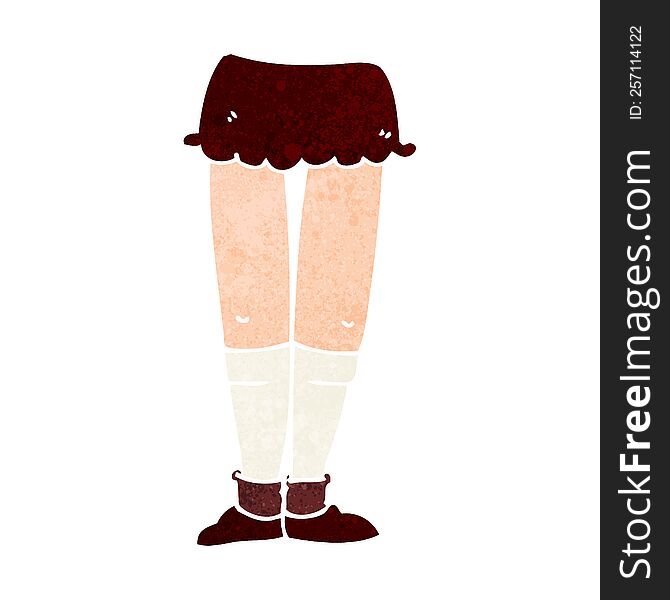 cartoon female legs