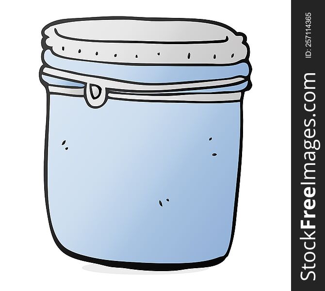 freehand drawn cartoon jar