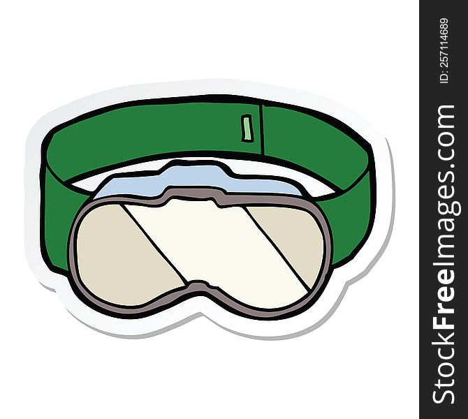 sticker of a cartoon goggles