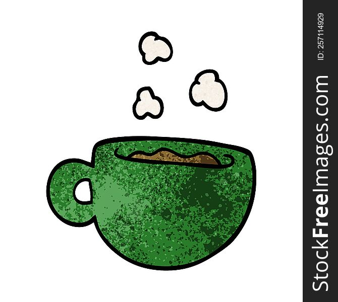 cartoon doodle cup of tea