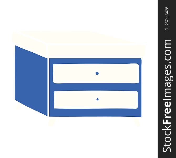 cartoon doodle of a bedside table