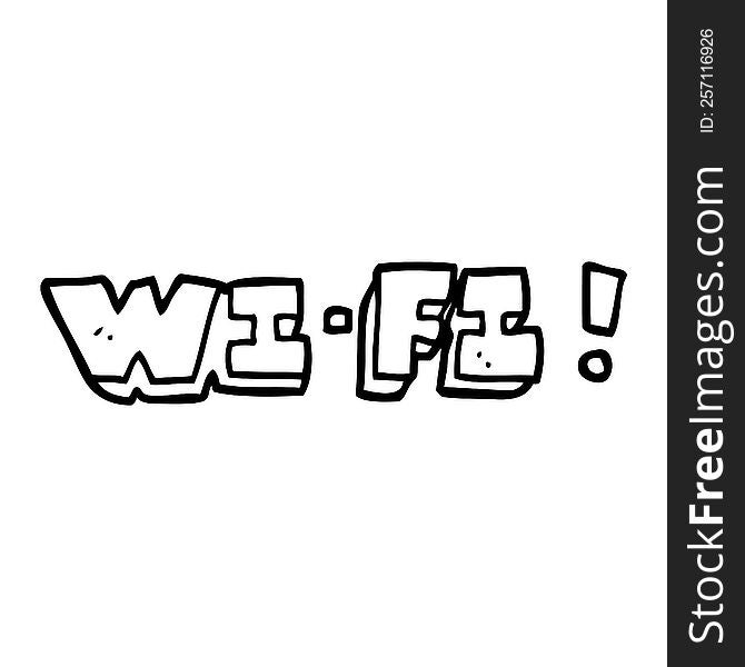 Line Drawing Cartoon Wi Fi