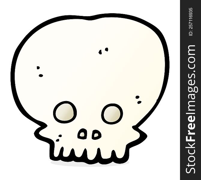 cartoon spooky skull symbol