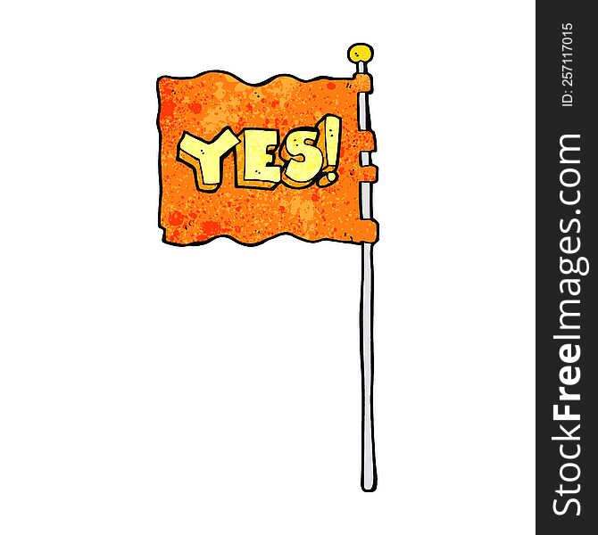 cartoon yes flag