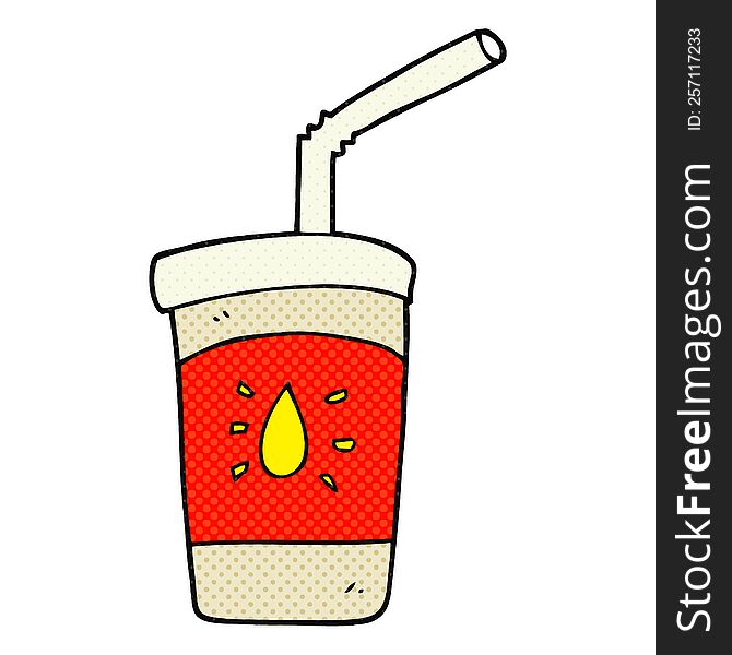 freehand drawn cartoon soda drink