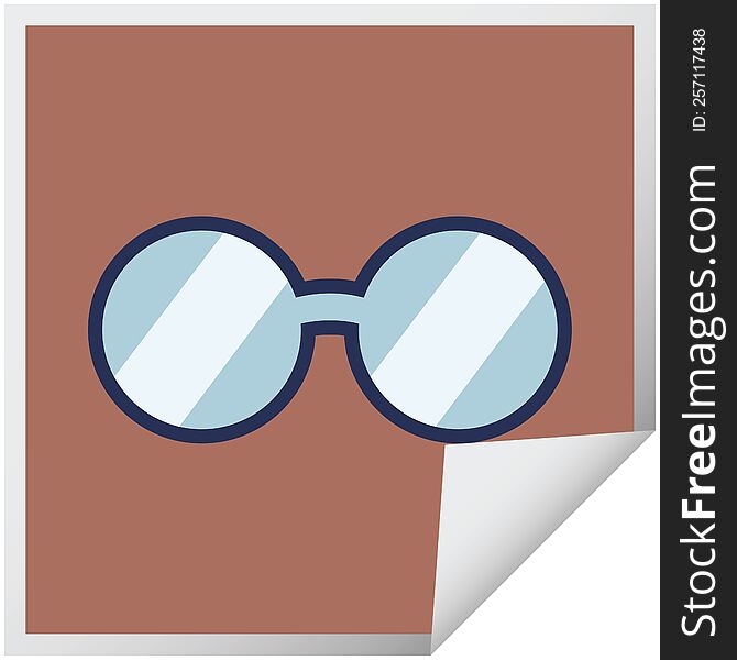 Spectacles Graphic Square Sticker