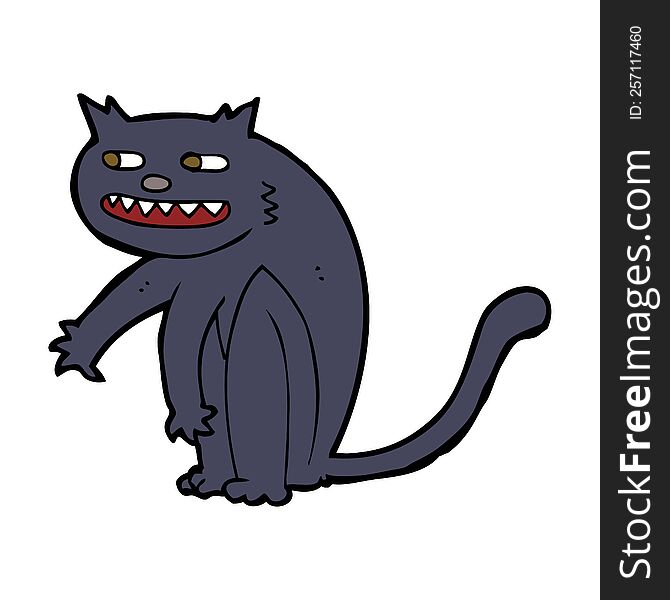 cartoon black cat