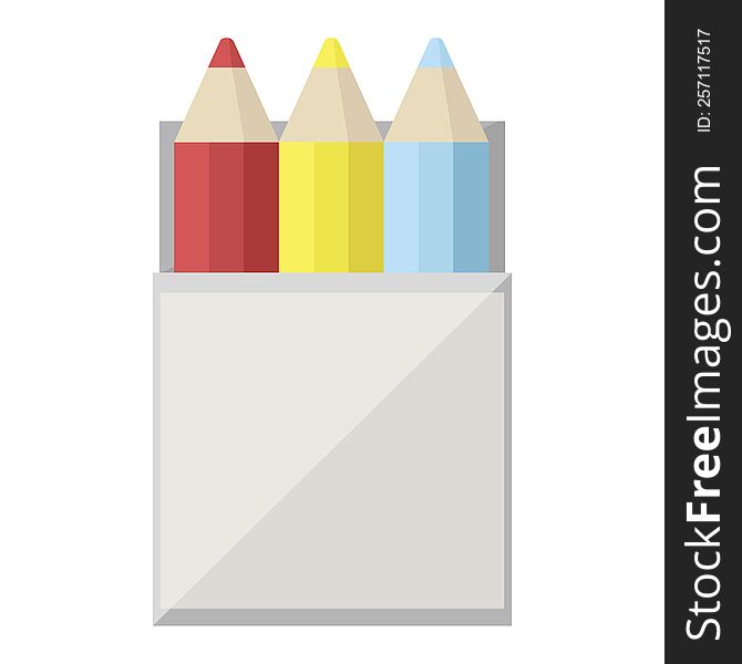 pack of coloring pencils graphic vector illustration icon. pack of coloring pencils graphic vector illustration icon