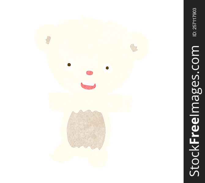 Cartoon Teddy Polar Bear Cub