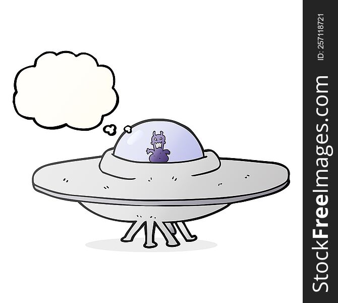 Thought Bubble Cartoon UFO
