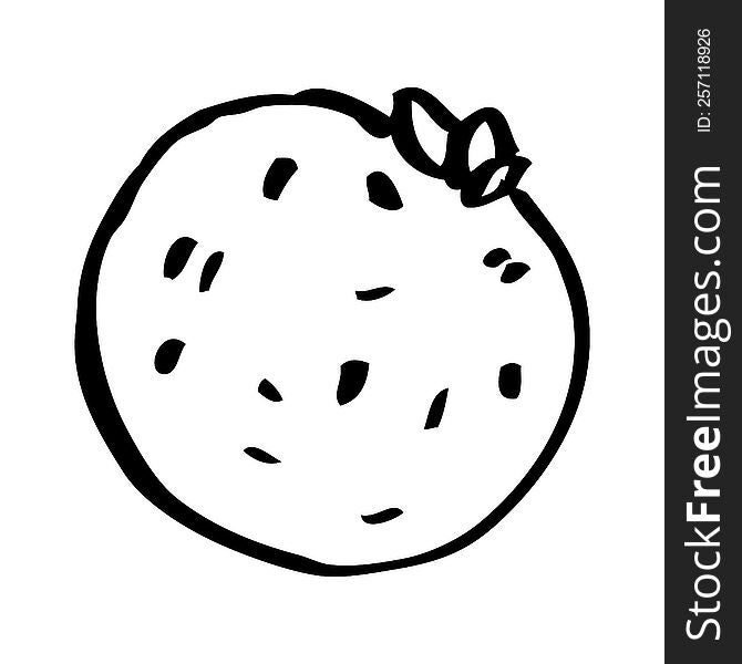 line drawing cartoon grapefruit