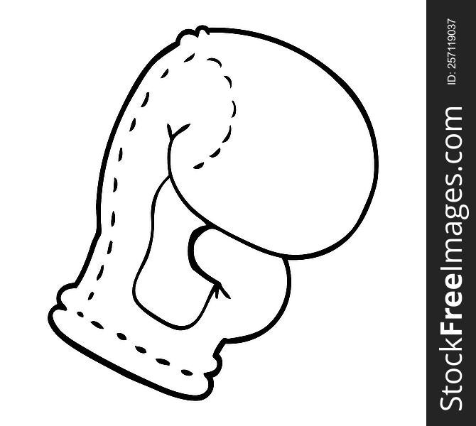 line drawing cartoon boxing glove