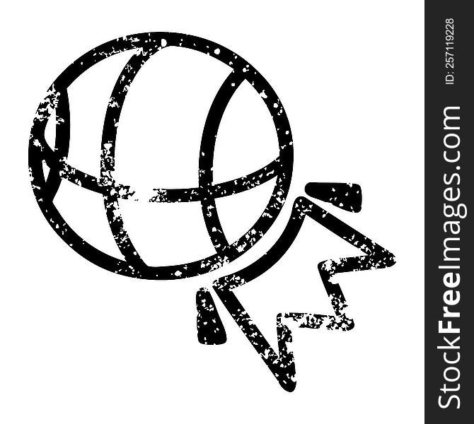 basketball sports distressed icon symbol