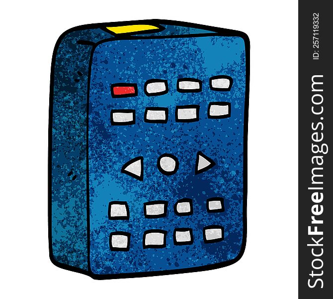 cartoon doodle old remote control