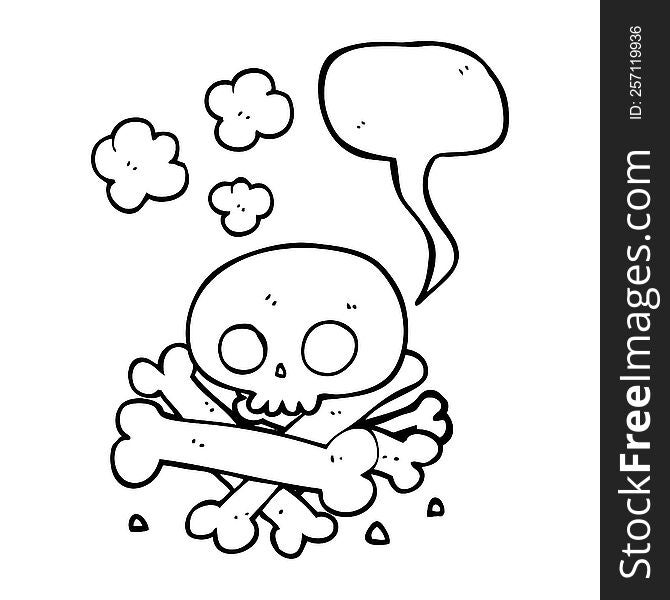 Speech Bubble Cartoon Pile Of Bones