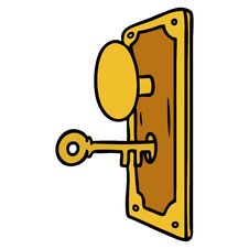 Free Cartoon Doodle Of A Door Handle Royalty Free Stock Images - 257120659