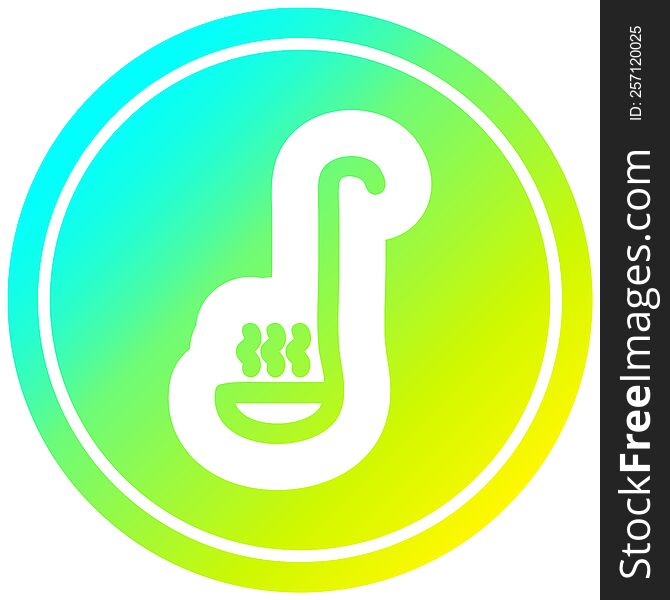 Soup Ladle Circular In Cold Gradient Spectrum