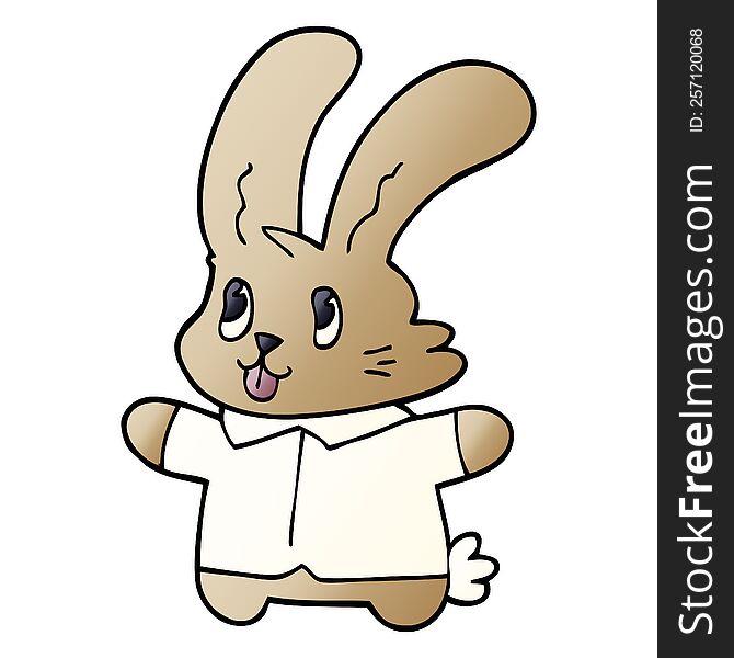 cartoon doodle jolly rabbit