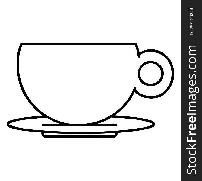 line doodle of a coffee or tea cup