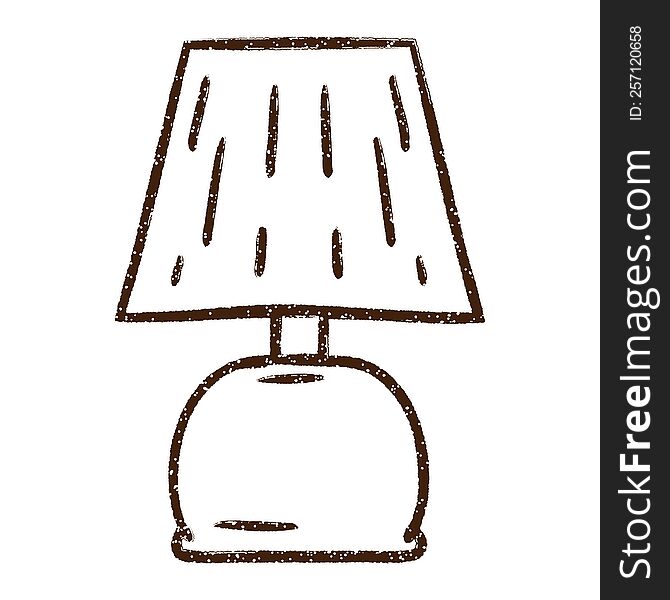 Lamp Charcoal Drawing