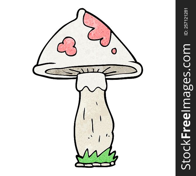 Textured Cartoon Mushroom