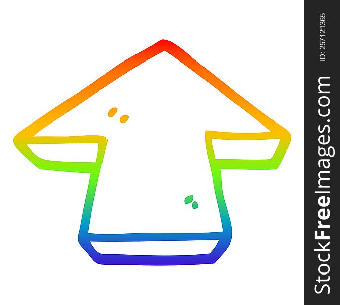 Rainbow Gradient Line Drawing Cartoon Arrow Symbol