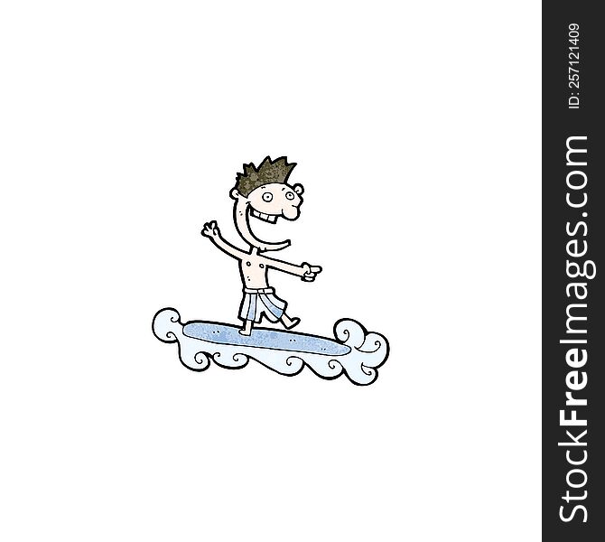 cartoon surfer