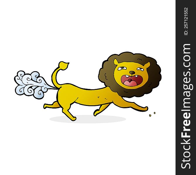 Cartoon Farting Lion