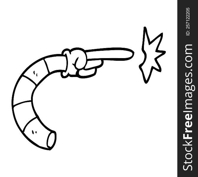 line drawing cartoon arm gesture