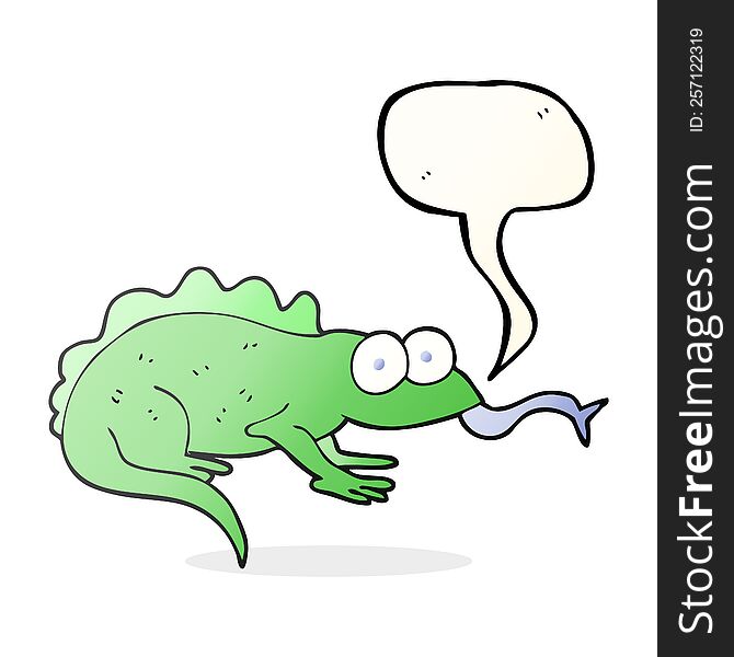 speech bubble cartoon lizard