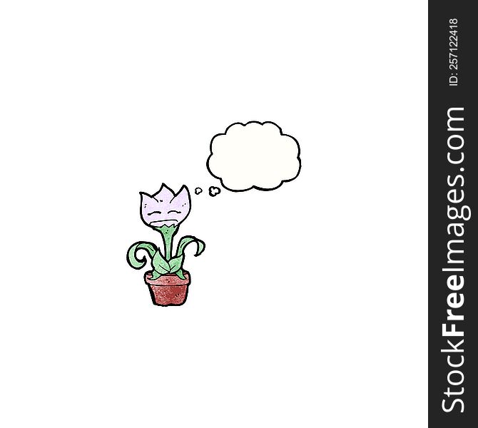 flower with thought bubble