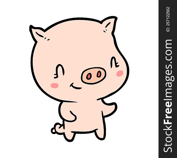 cute cartoon pig. cute cartoon pig