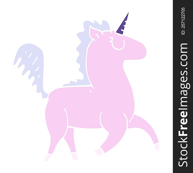 cartoon doodle unicorn