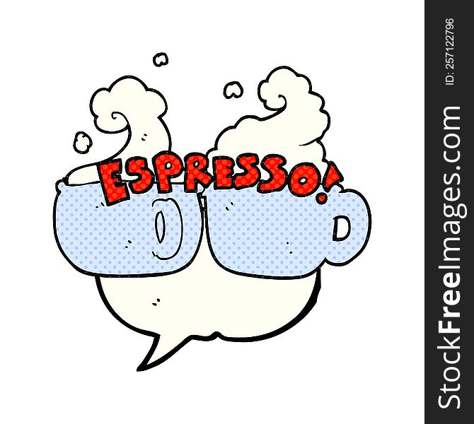 Comic Book Speech Bubble Cartoon Espresso