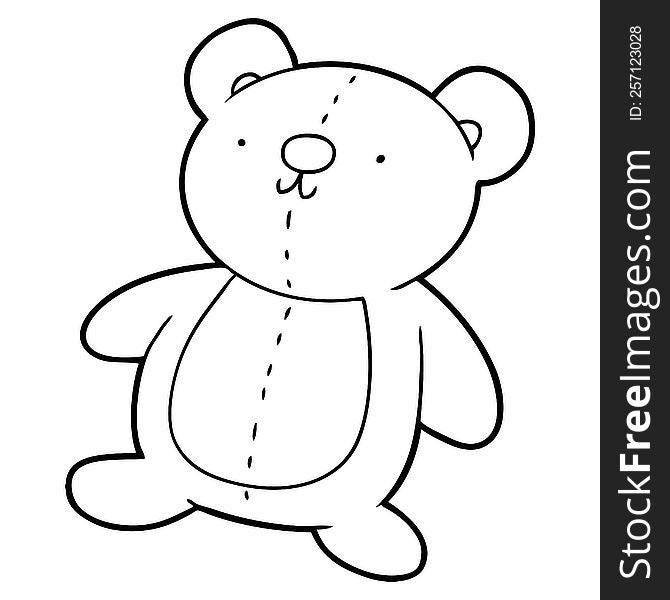 cartoon stuffed toy bear. cartoon stuffed toy bear